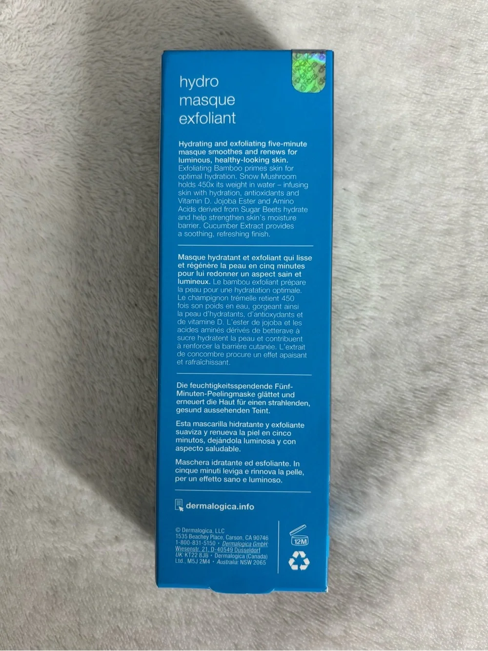 Dermalogica Hydro Masque Exfoliant Hydrating Face Mask 1.7 fl oz